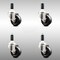 Service Caster 3 Inch 316SS Soft Rubber Wheel Swivel 1 Inch Expanding Stem Caster Set SCC SCC-SS316EX20S314-SRS-1-4 - alternate 1